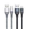 REMAX RC-152M 1m 2.4A USB to Micro USB Colorful Breathing Data Cable (Silver)