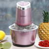 Dual-gear Electric Kitchen Meat Grinder Chopper Food Chopper Stainless Steel Kitchen Tools(Pink)