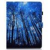 For 10.0 inch Tablet PC Colored Drawing Stitching Horizontal Flip Leather Case with Holder & Card Slots(Forest)