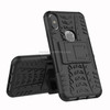 Tire Texture TPU+PC Shockproof Case for iPhone XS Max, with Holder(Black)