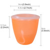 Lazy Flower Pots Automatic Water-absorbing Hydroponic Potted Plants Circular Resin Plastic Flower Pots Double-layer Design Self Watering Planter, Diameter: 9cm, Height: 9cm(Orange)