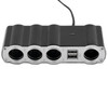 12V-24V 4 Way Car Charger Vehicle Splitter Cigarette Lighter Socket & Dual USB Ports Socket Adapter