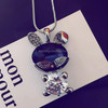 Autumn and Winter Fashion Simple Female Necklaces Gun-black Color Bent Ears Style Easy-matching Sweater Necklace