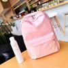 Multi-function Leisure Fashion Nylon Double Shoulders Bag Backpack (Pink)