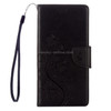 For Sony Xperia XA Ultra Flowers Embossing Horizontal Flip Leather Case with Holder & Card Slots & Wallet & Lanyard(Black)