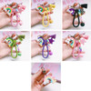 4 PCS Cute Soft Clay Rainbow Keychain Student Schoolbag Lollipop Pendant, Colour: Green Rope Rainbow