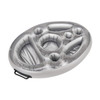 PVC Inflatable Eight-hole Food Tray Water Inflatable Coaster with Handle, Size: 70 x 50cm (Silver)