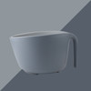 2 in 1 Double-layer Drain Basket Kitchen Plastic Fruit Vegetable Basket Salad Bowl(Dark Light Gray)