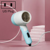 2 PCS XD-332 Mini Folding Constant Temperature Care Hair Student Special Hair Dryer, US Plug(Blue)