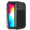 LOVE MEI Powerful Dustproof Shockproof Anti-slip Metal + Silicone Combination Case for iPhone XS Max(Black)