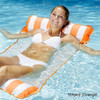PVC Inflatable Hammock Adult Swimming Floating Row, Size: 120 x 70cm(Orange Striped)