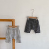 Children Cotton Striped Shorts (Color:Black Size:73)