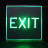 EXIT LED Sign Indicator Light, Size: 11x11x3.5cm(Green)