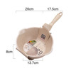 Thick Bottom Maifan Stone Household Small Frying Pan Non Stick Pan Deep Frying Pan, Color:20cm Beige Without Cover