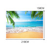 2.1m x 1.5m Coconut Tree Sea View Photography Cloth