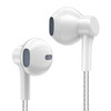 PTM P7 Stereo Bass Earphone Headphone with Microphone Wired Gaming Headset for Phones Samsung Xiaomi iPhone Apple Ear Phone(White)