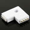 4 Pin 2 Way L Shape Female Connector for RGB LED Flexible Strip