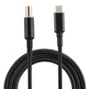 PD 100W 7.4 x 0.6mm Male to USB-C / Type-C Male Nylon Weave Power Charge Cable for Dell, Cable Length: 1.7m