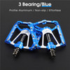 WEST BIKING YP0802083 Mountain Bike Aluminum Alloy Pedal Lightweight Highway Car Bearing Foot Pedal(Blue)