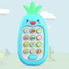 2 PCS Baby Early Education Chinese-English Bilingual Multifunctional Telephone Toy, Colour: Blue Pineapple