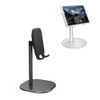 Universal 4-10 inch Phone Tablet Non-slip Aluminum Metal Holder Stand Adjustable Desktop Tablet Bracket Mount(Black)