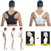 Magnetic Therapy Posture Corrector Brace Shoulder Back Support Belt for Men Women Adult Braces Supports Upper Correction Corset, Size:M(White)