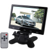 7.0 inch Touch Button Car Rearview LCD Monitor with Stand, Full Remote Control(Black)