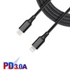 PD 18W USB-C / Type-C to 8 Pin Nylon Braided Data Cable is Suitable for iPhone Series / iPad Series, Length: 2m(Black)