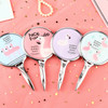 5 PCS Mini Handle Vanity Mirror Portable Hand-held Vanity Mirror Random Pattern Delivery