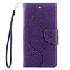 Flowers Embossing Horizontal Flip Leather Case for Wiko U Feel, with Holder & Card Slots & Wallet & Lanyard(Purple)