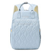 Waterproof Solid Color Rhombic Lattice Mummy Backpack Double-shoulder Bag(Lake Blue)