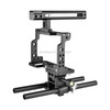 YELANGU C15 YLG0711A Video Camera Cage Stabilizer with Handle & Rail Rod for Nikon Z6 / Z7(Black)