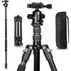 TRIOPO K2508S+B1S Adjustable Portable  Aluminum Aalloy Tripod with Ball Head for SLR Camera (Gold)