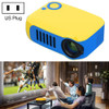 A2000 1080P Mini Portable Smart Projector Children Projector, US Plug(Yellow Blue)