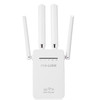 Wireless Smart WiFi Router Repeater with 4 WiFi Antennas, Plug Specification:UK Plug(White)