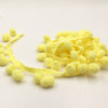 20 Yards 1.2cm Pompom Lace Ribbon Fur Ball Trim For Craft DIY Curtain Home Decorative Clothes Sewing Accessories(Light Yellow)