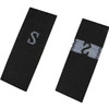 10 Roll 3.2 x 1.2cm Size Labels Polyester Cloth Clothing Label 1 Roll (about 380 PCs), Size:L(Black)