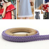 WG000312 Polyester Silk Centipede Shape Lace Belt DIY Clothing Accessories, Length: 25m, Width: 1.2cm(Light Purple)