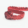LP000330 Three-row Elastic Connection Sequins Lace Belt DIY Clothing Accessories, Length: 45.72m, Width: 3cm(Red)