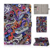 For 10 inch Universal Colored Drawing Pattern Horizontal Flip PU Leather Case with Holder & Card Slots(Graffiti)