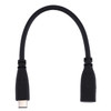 20cm USB-C / Type-C 3.1 Male to USB-C / Type-C Female Connector Adapter Cable, For Galaxy S8 & S8 + / LG G6 / Huawei P10 & P10 Plus / Oneplus 5 / Xiaomi Mi6 & Max 2 /and other Smartphones(Black)