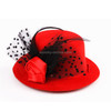 Pet European Gentleman Hat Pet Headwear Hat(Red)