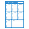 Magnetic Weekly Plan Refrigerator Magnet PET Magnetic Soft Whiteboard, Size: 29.7cm x 42cm (Blue)