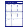 Magnetic Weekly Plan Refrigerator Magnet PET Magnetic Soft Whiteboard, Size: 29.7cm x 42cm (Dark Blue)