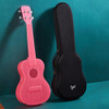 23 Inch Veneer Ukulele Little Guitar with Storage Bag (Pink)