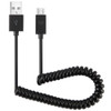 Micro USB Data Sync Charger Coiled Cable for Galaxy S IV / i9500 / i9300 / N7100, Nokia Lumia Series, LG Optimus Series, Sony Xperia Series etc. Length: 27.5cm (can be extended up to 100cm)(Black)