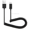 Micro USB Data Sync Charger Coiled Cable for Galaxy S IV / i9500 / i9300 / N7100, Nokia Lumia Series, LG Optimus Series, Sony Xperia Series etc. Length: 27.5cm (can be extended up to 100cm)(Black)