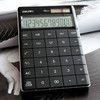 Deli 1589 Solar Large Button Calculator Office Business Colorful Portable Tablet Calculator(Black)