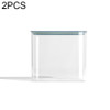 2 PCS Kitchen Transparent Sealed Cans with Lid Fresh-keeping Box, Size:Large(Jade Blue)