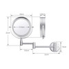 Bathroom Wall-mounted Retractable LED Makeup Mirror With Lamp Mirror HD Double-sided Beauty Mirror